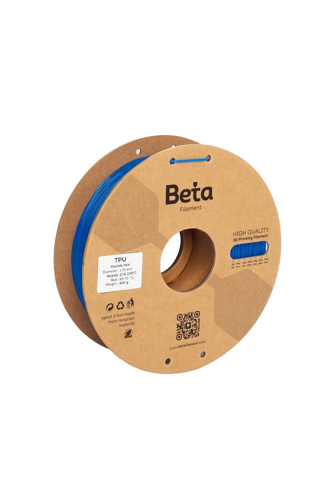 Beta TPU 95A Filament Taş Mavi - 1.75mm