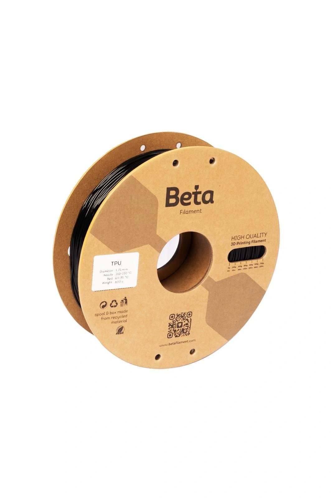 Beta TPU 95A Filament Siyah - 1.75mm