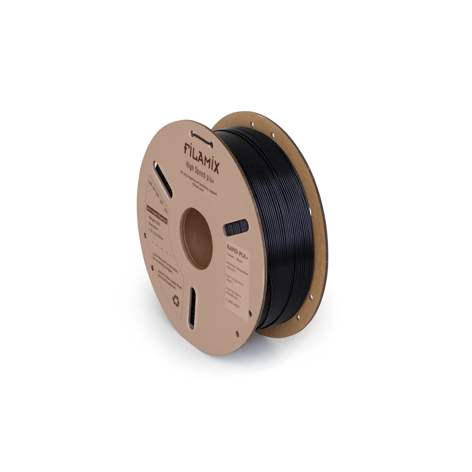 Filamix Hyper PLA Siyah Filament - 1 Koli (10 Adet)