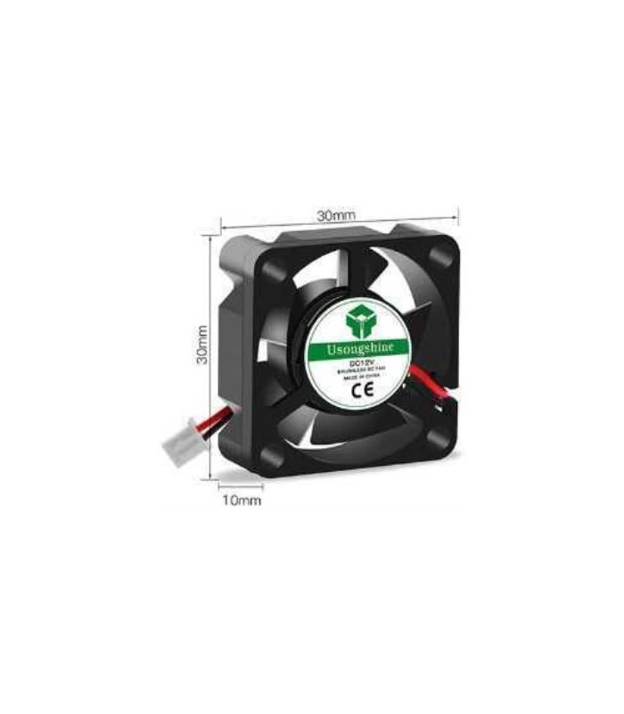 12V 30x30x10mm Kare Fan - 3D Yazıcı Uyumlu