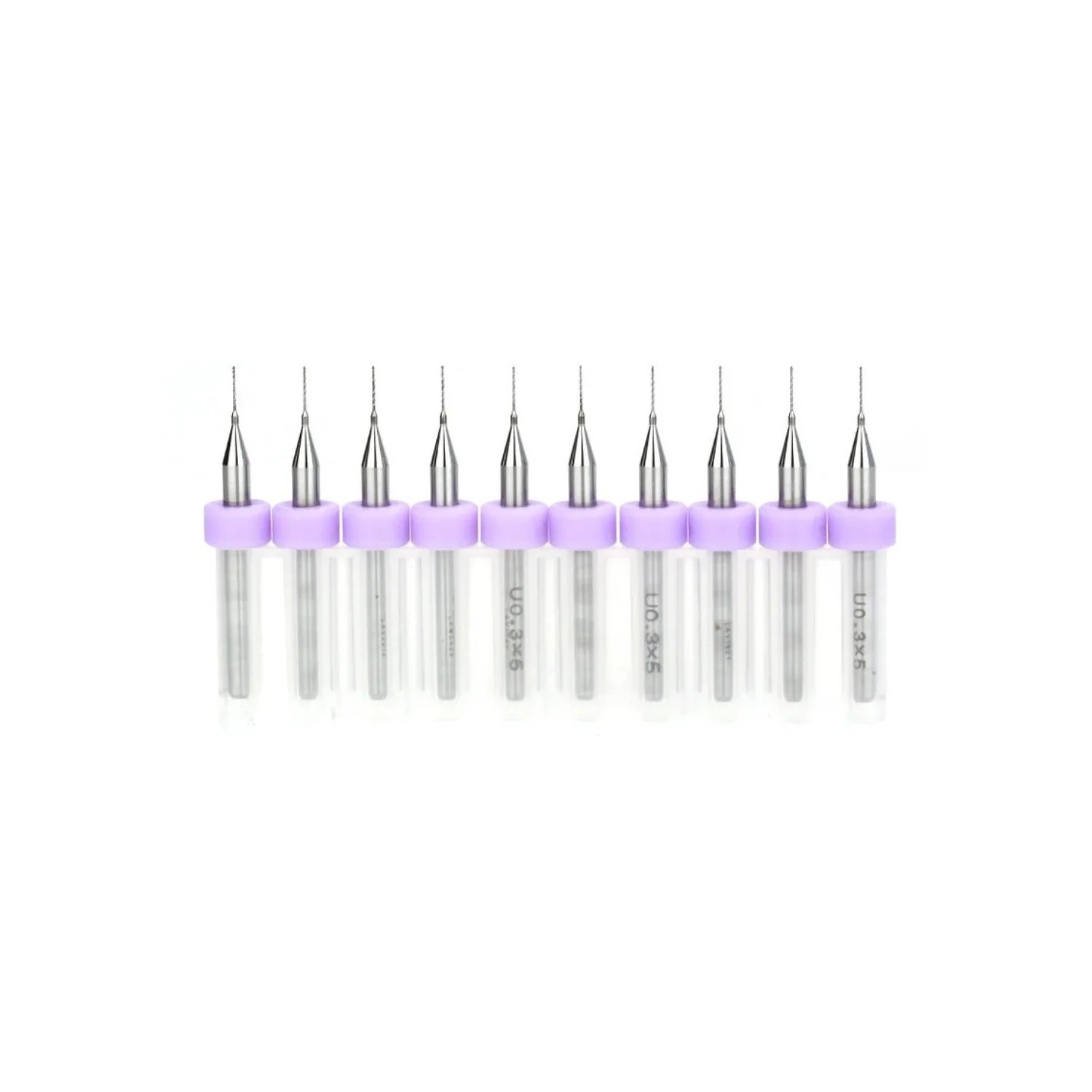 PCB Mini CNC Mikro Karbür Matkap Ucu Seti - 10 Adet 0.3mm Drill Bits