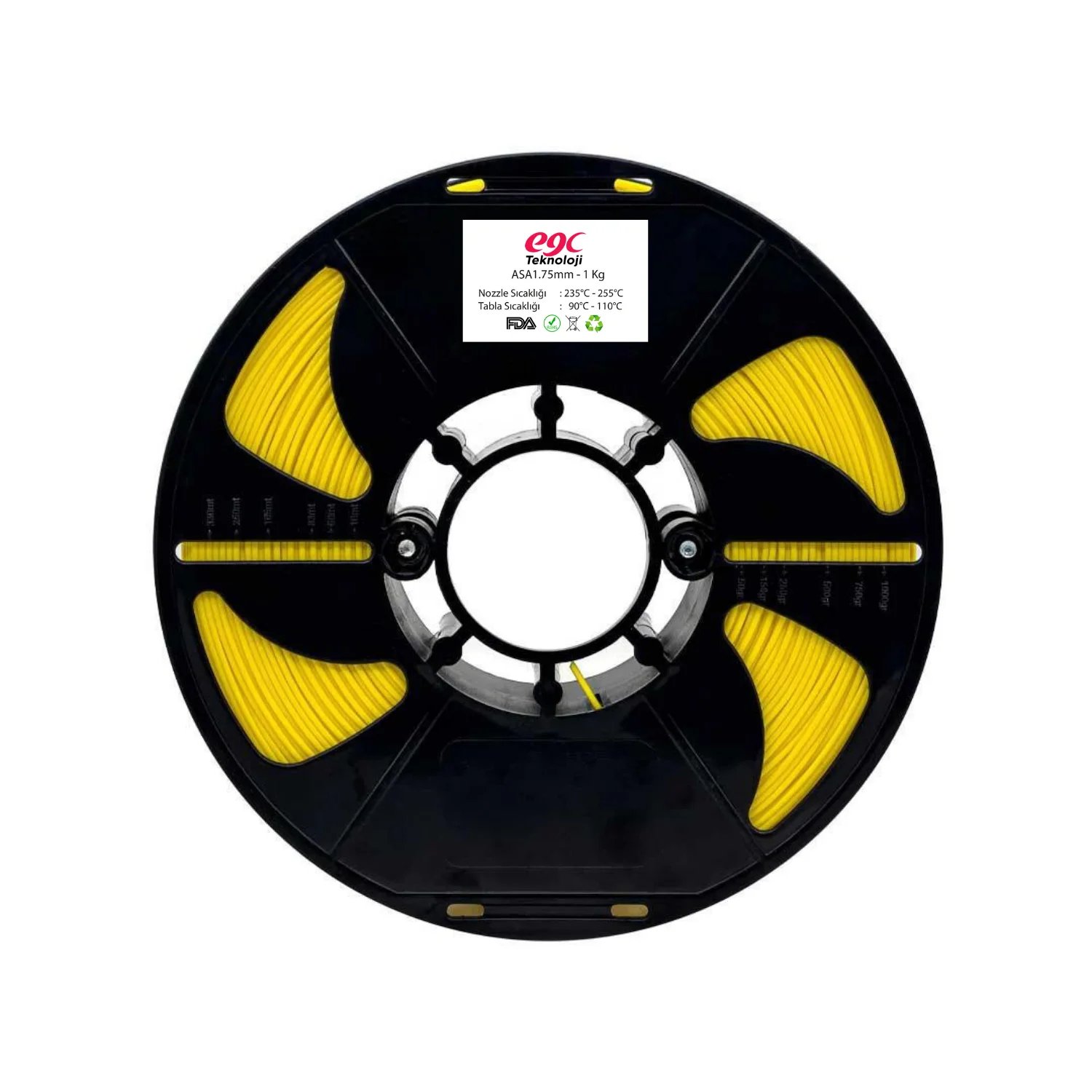 EGC Sarı ASA Filament - 1 Kg - 1.75mm