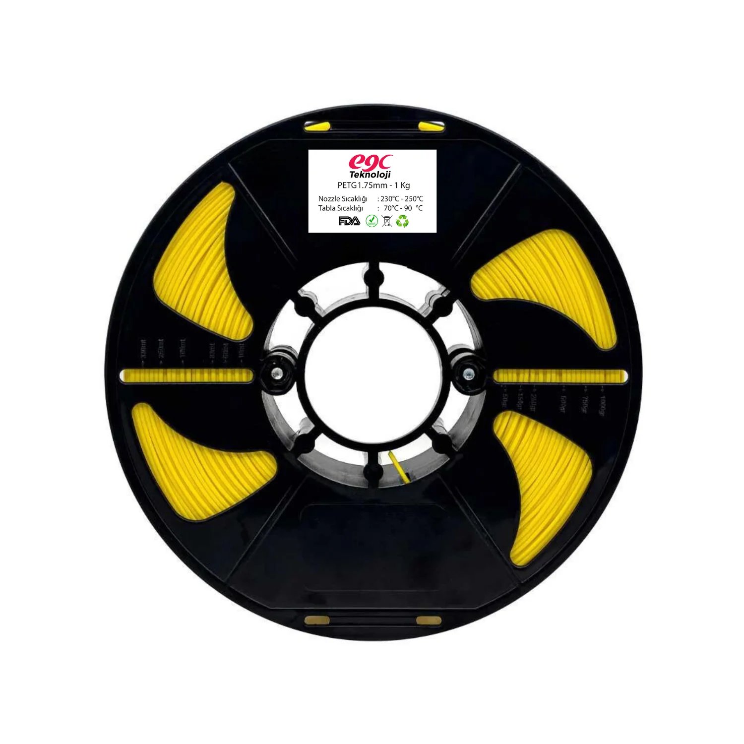 EGC Sarı Petg Filament - 1.75mm - 1Kg
