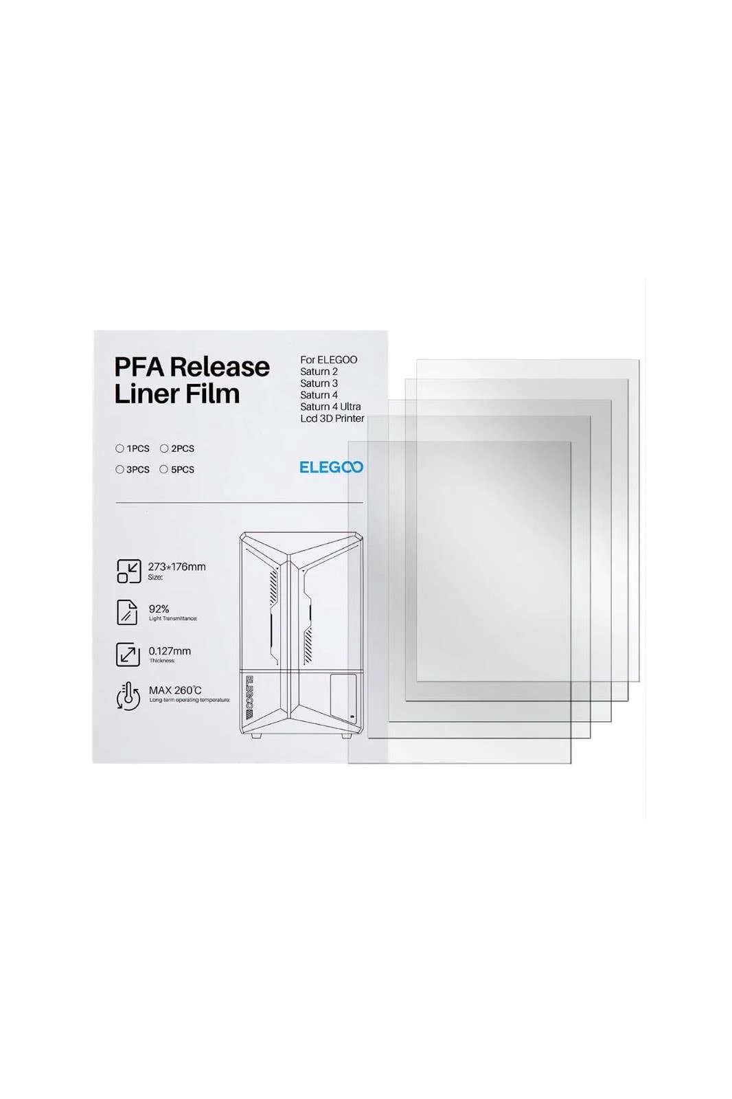 ELEGOO Saturn 4/4 Ultra PFA Film - 5 Adet