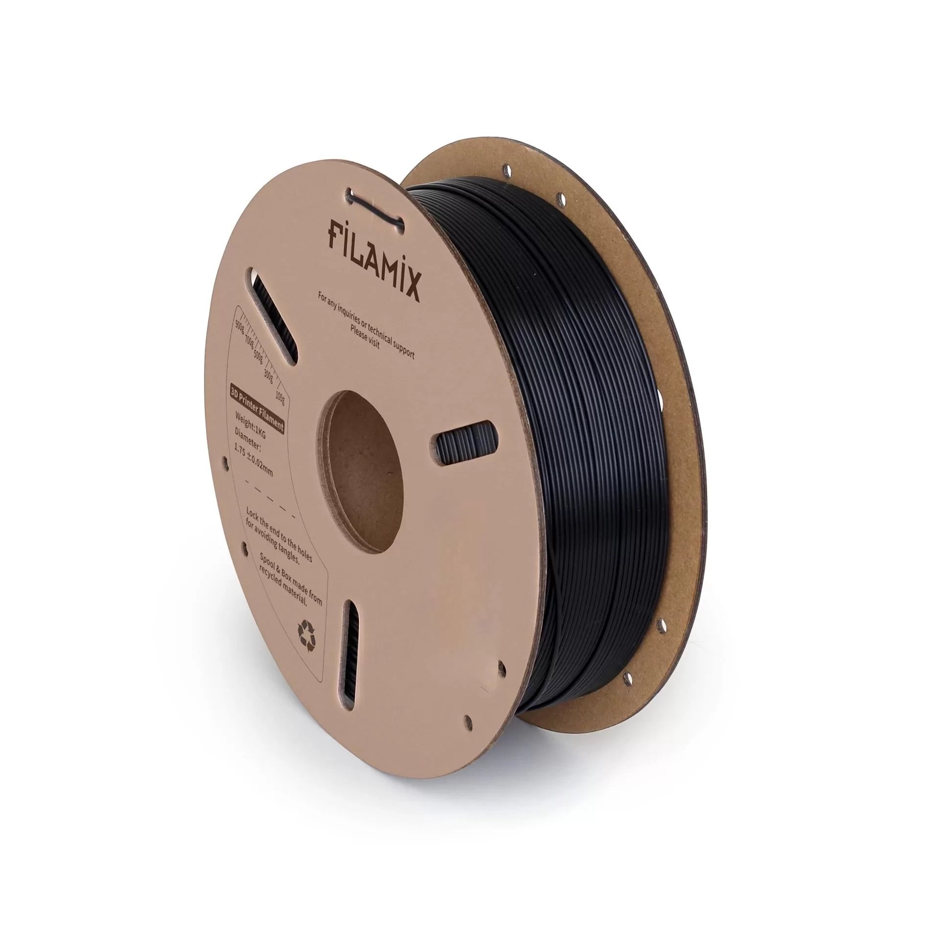 Filamix Siyah ABS+ Filament, 1 Kg, 1.75mm